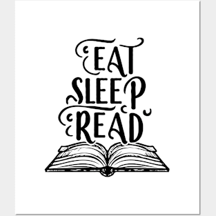 Eat Sleep Read. Reading Posters and Art